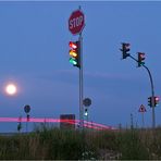 Vollmond und die Ampel spinnt