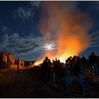 Vollmond und Osterfeuer in Berleburg