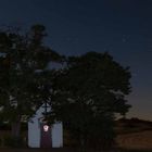 Vollmond und Sternschnuppen heute Morgen um 3.00 Uhr in Embken bei der Antoniuskapelle.