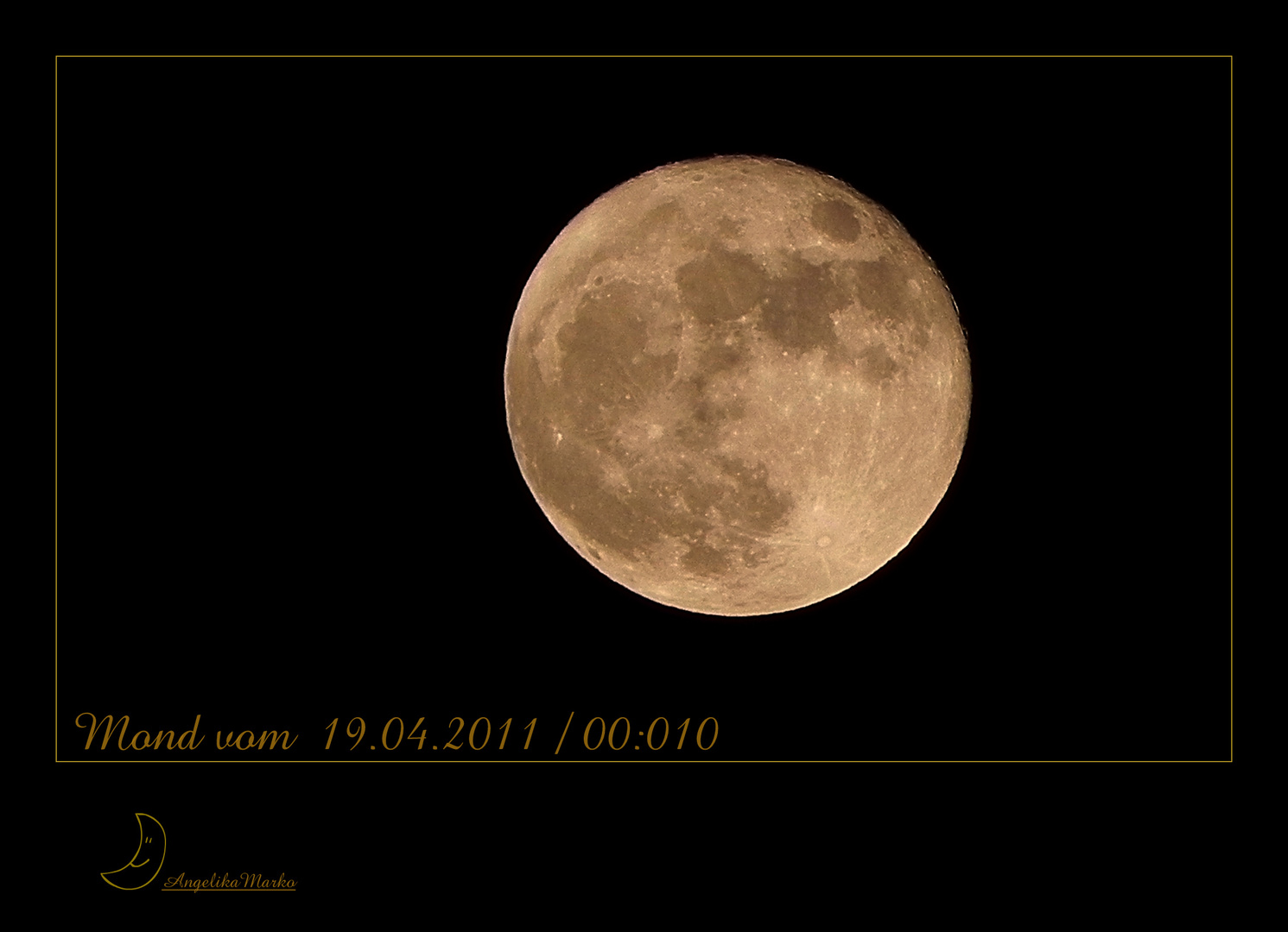 Vollmond vom 19.04.2011 / 00. 10 Uhr