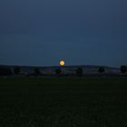 Vollmondaufgang am Rohrdorferberg vom Birrfeld gesehen