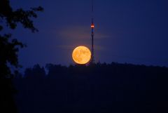 Vollmondaufgang über dem Brühlberg