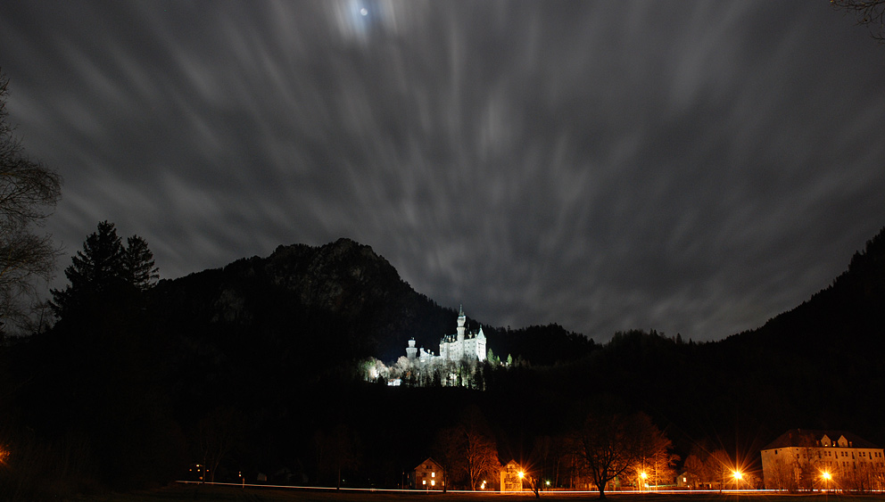 Vollmondhimmel über Neuschwanstein