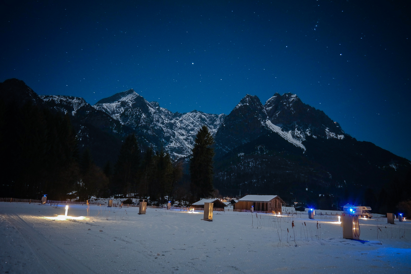 Vollmondnacht an der Zugspitze