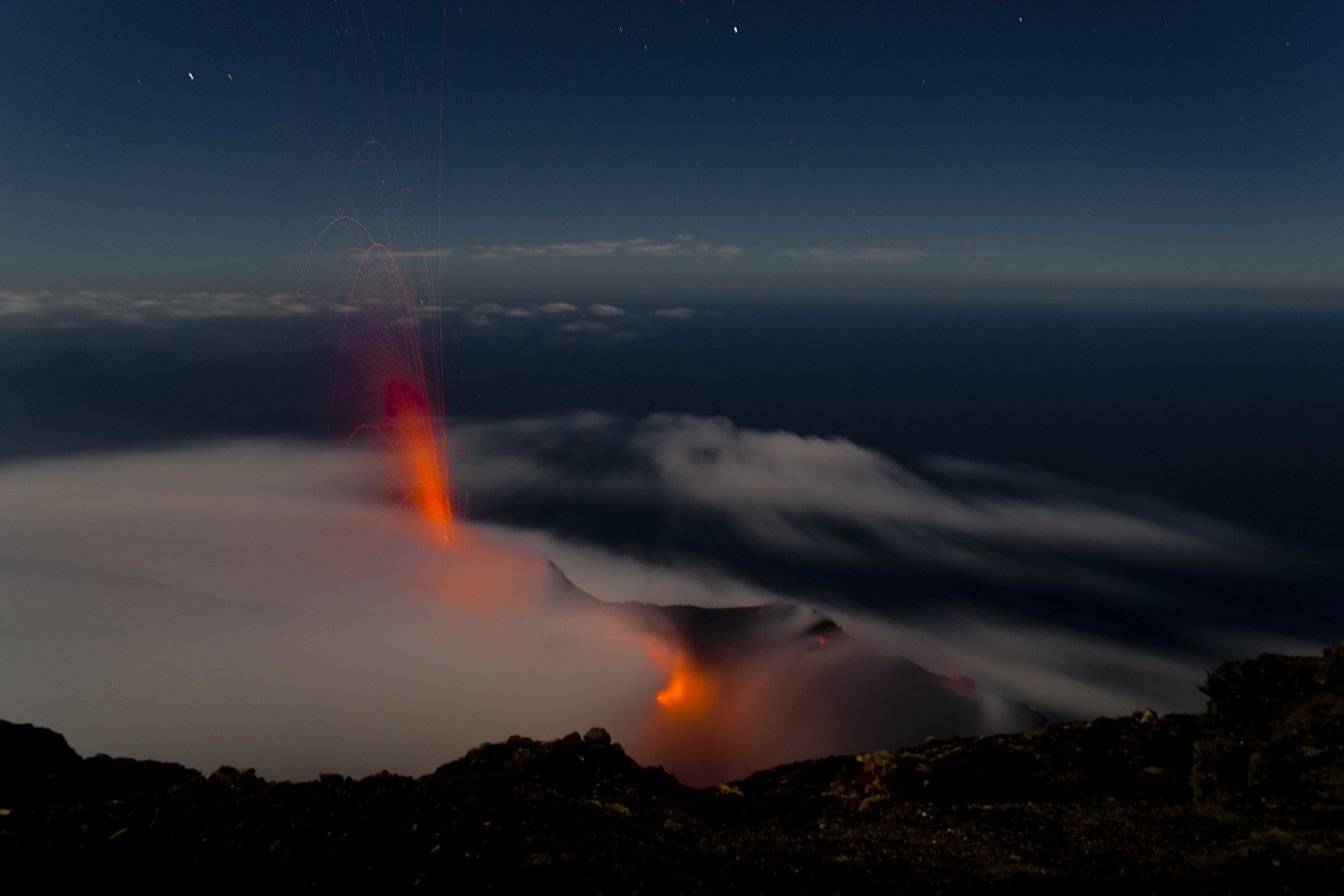 Vollmondnacht auf dem Stromboli