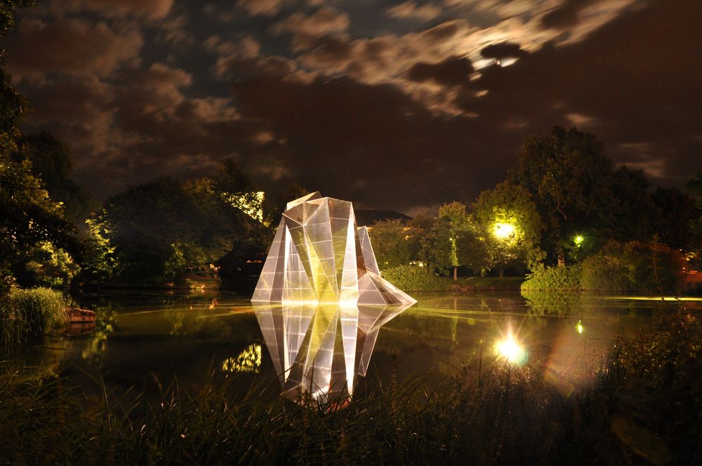 Vollmondnacht im Lichtparcours von Clemens Gans 