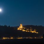 Vollmonduntergang bei der Wachtenburg