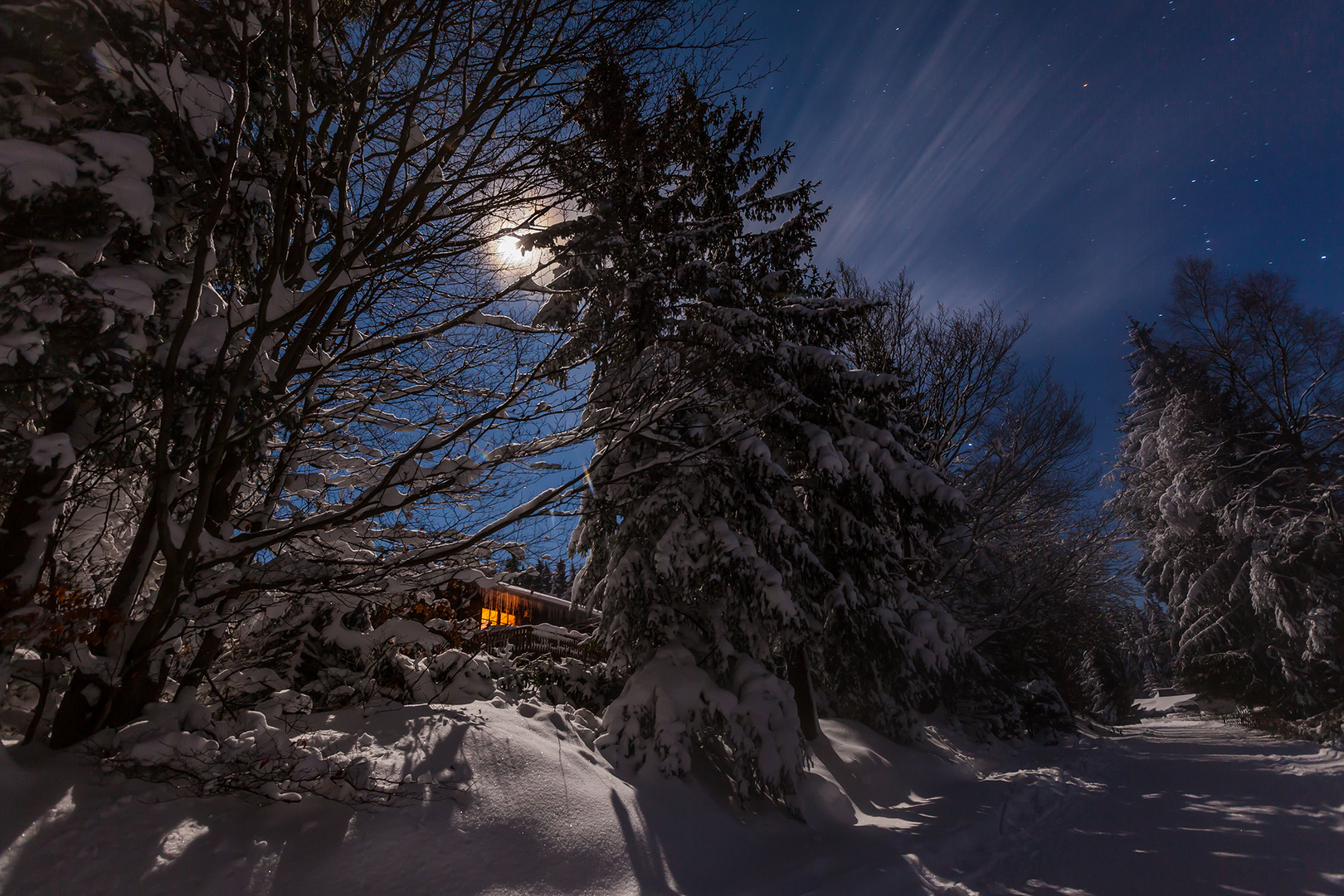 Vollmondwanderung im Winter