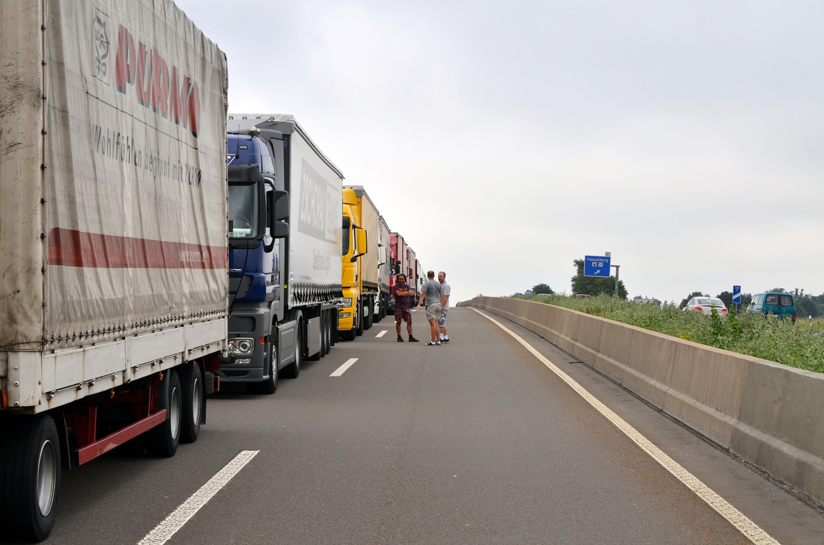 Vollsperrung der Autobahn