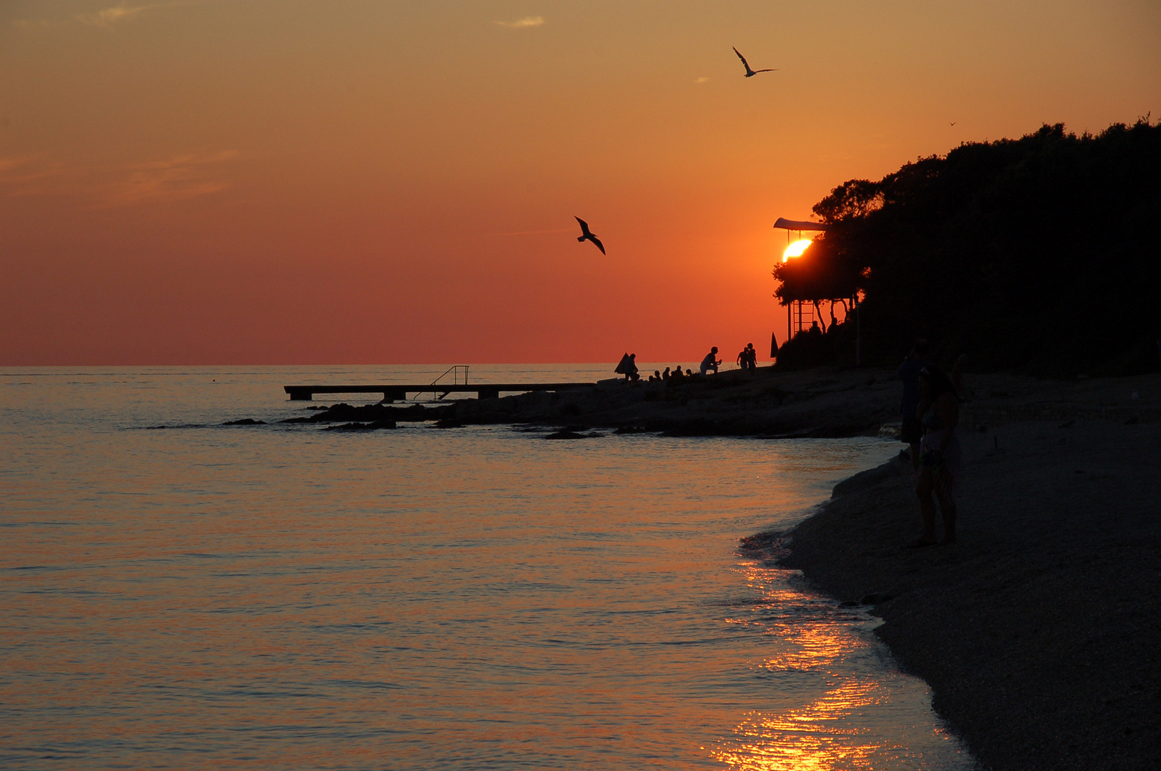 volo al tramonto