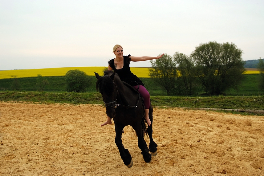 voltigieren, oder: Die Freude am Reiten.