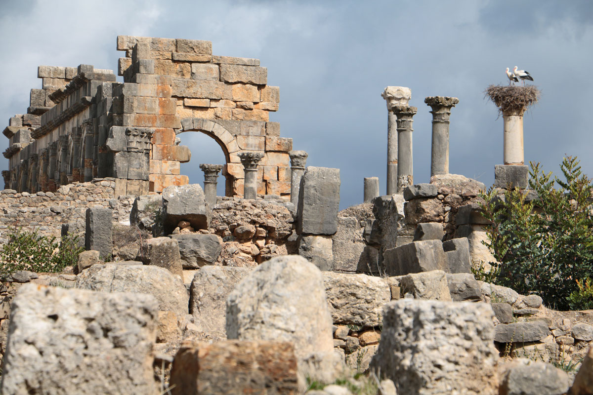 Volubilis ist eine archäologische Stätte bei Meknes/Marokko