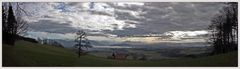 vom Albishorn Richtung Zugersee, Rigi und Pilatus