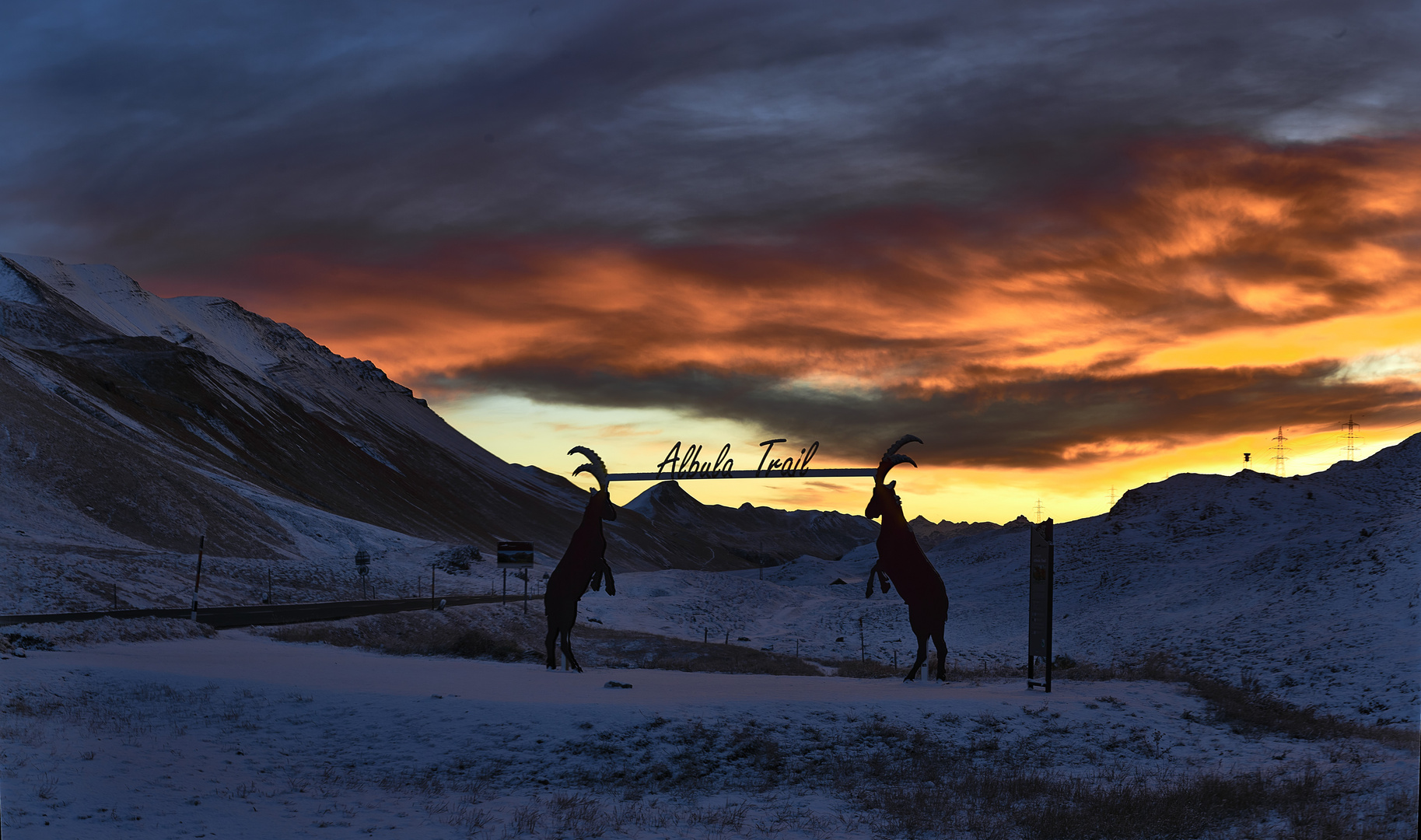 Vom Albulapass mit Blick ins Engadin