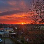 vom Balkon direkt in den Sonnenaufgang über dem Sttrelasund