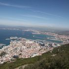 Vom Berg auf Gibraltar und die Stadt.