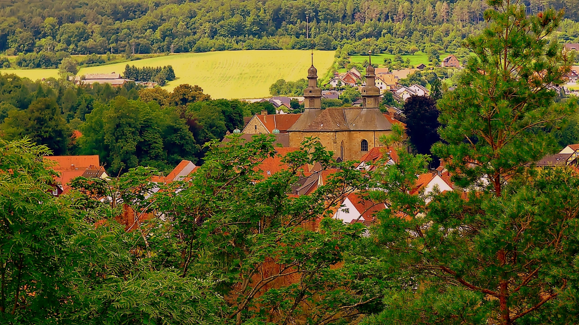 Vom Berg aus . . .