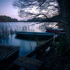 Vom Bootsanleger, über den Pagelsee, bis zum Sonnenuntergang.