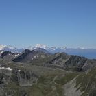 vom Brudelhorn Rtg.  Mischabelgruppe Weisshorn MontBlanc 