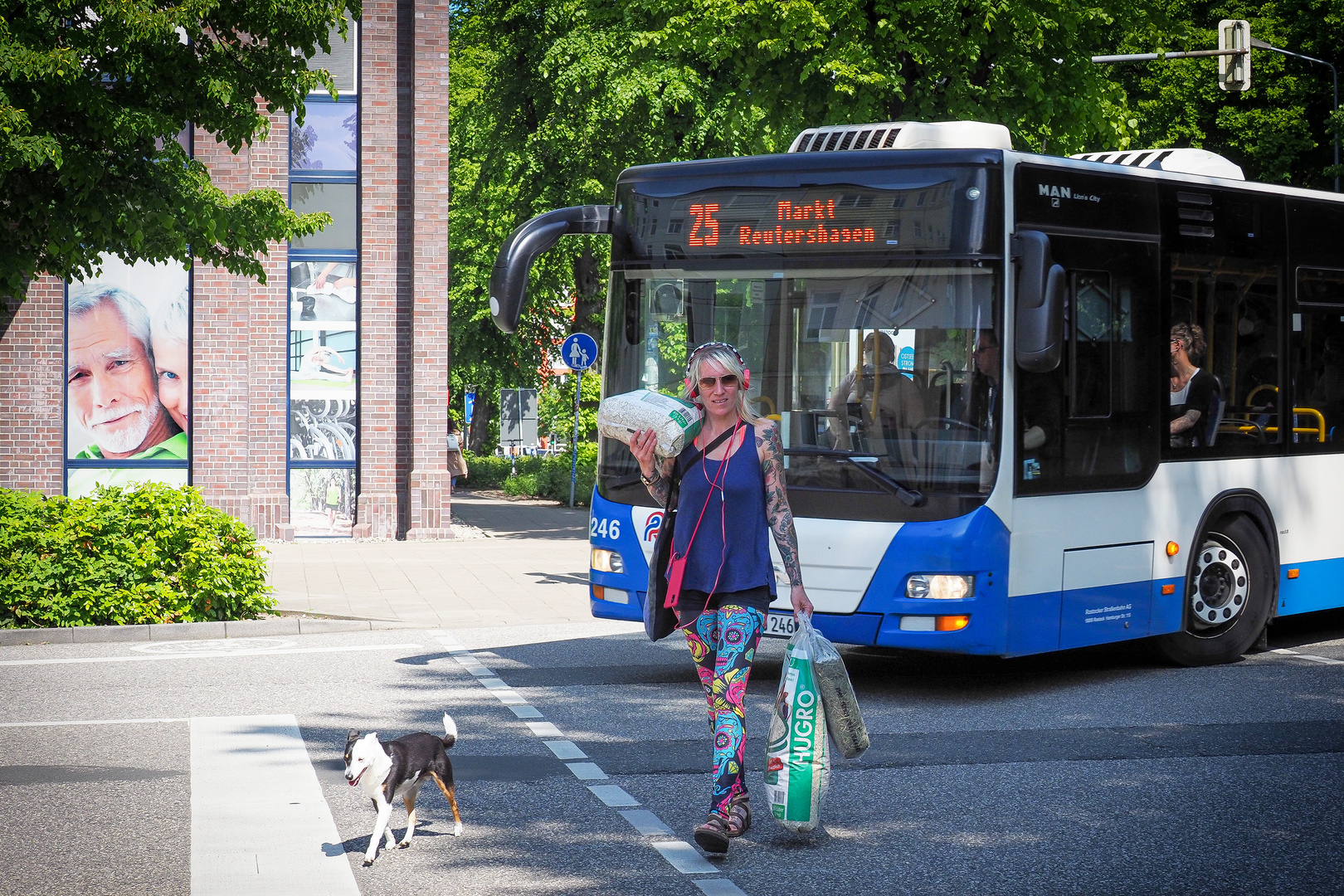 Vom Einkauf zurück nach Hause