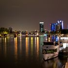 Vom Eisernensteg in Frankfurt bei Nacht