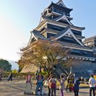 Vom Erdbeben zerstört. Schloss in Kumamoto