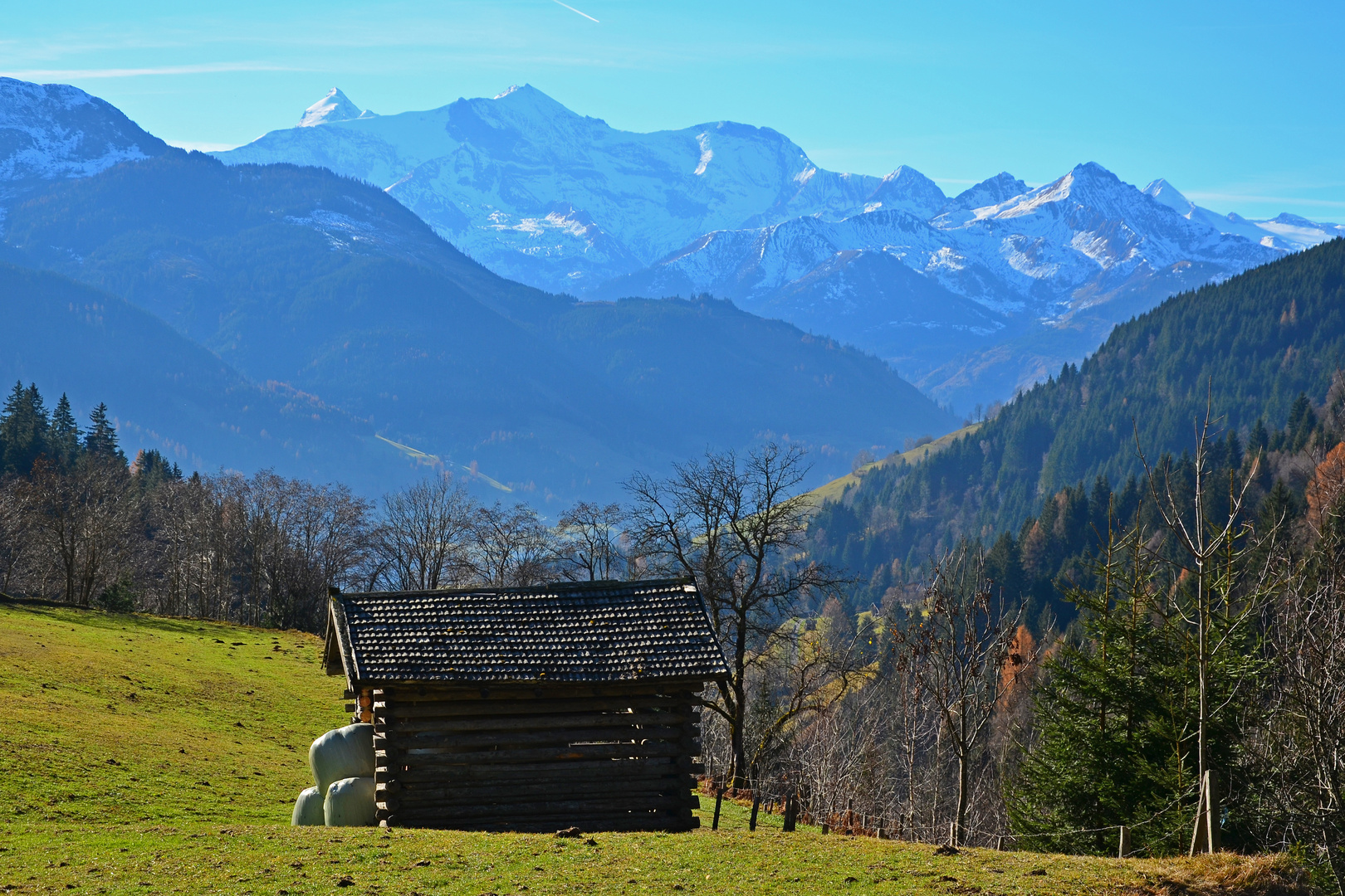 Vom Großsonnberg mit Blick in den Pinzgau