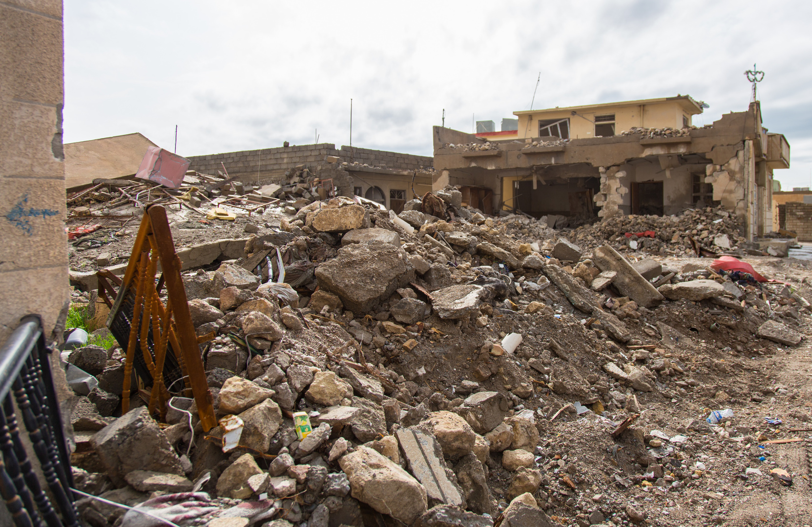 Vom IS zerstörte Stadt Batnaya in Kurdistan, Irak