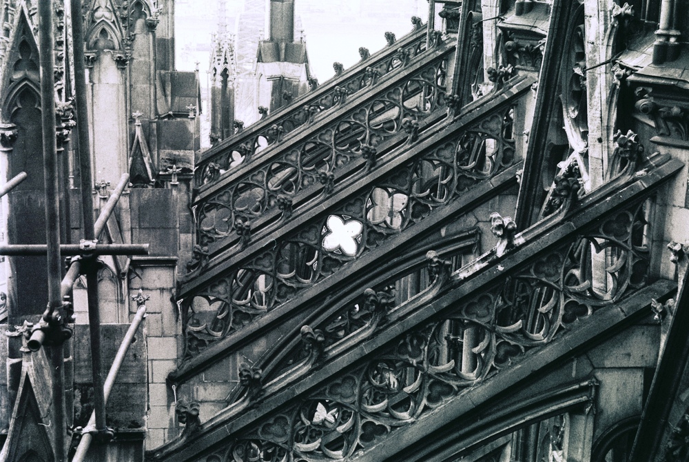 Vom Kölner Dom Richtung Hohenzollernbrücke (1986)