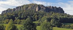 Vom Nordosten eine andere Gestalt des Pfaffensteines in der Sächsischen Schweiz