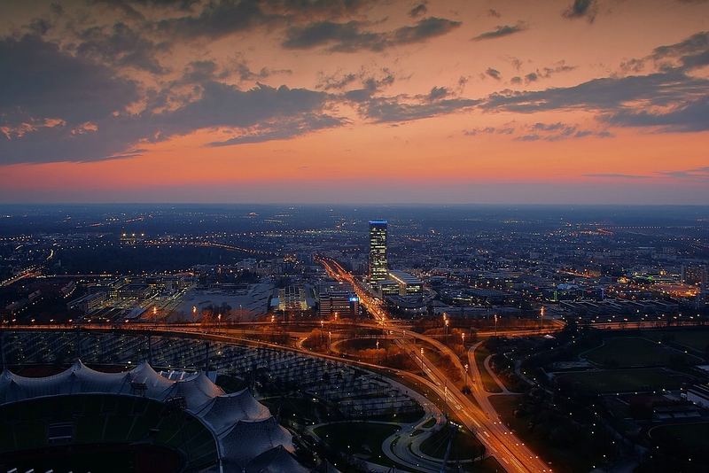 Vom Olympiaturm München - Sonnenuntergang II