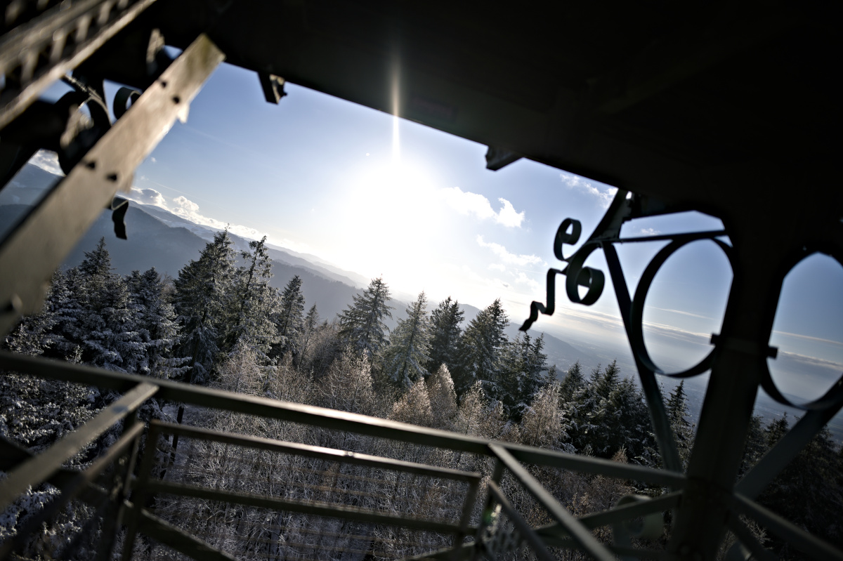 Vom Rosskopfturm Richtung Sonne