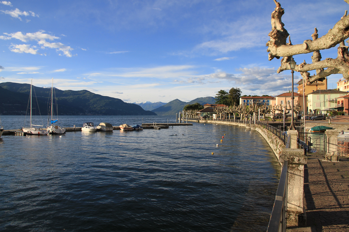 Vom schlechten Wetter im Norden ist am Lago Maggiore nichts zu spüren