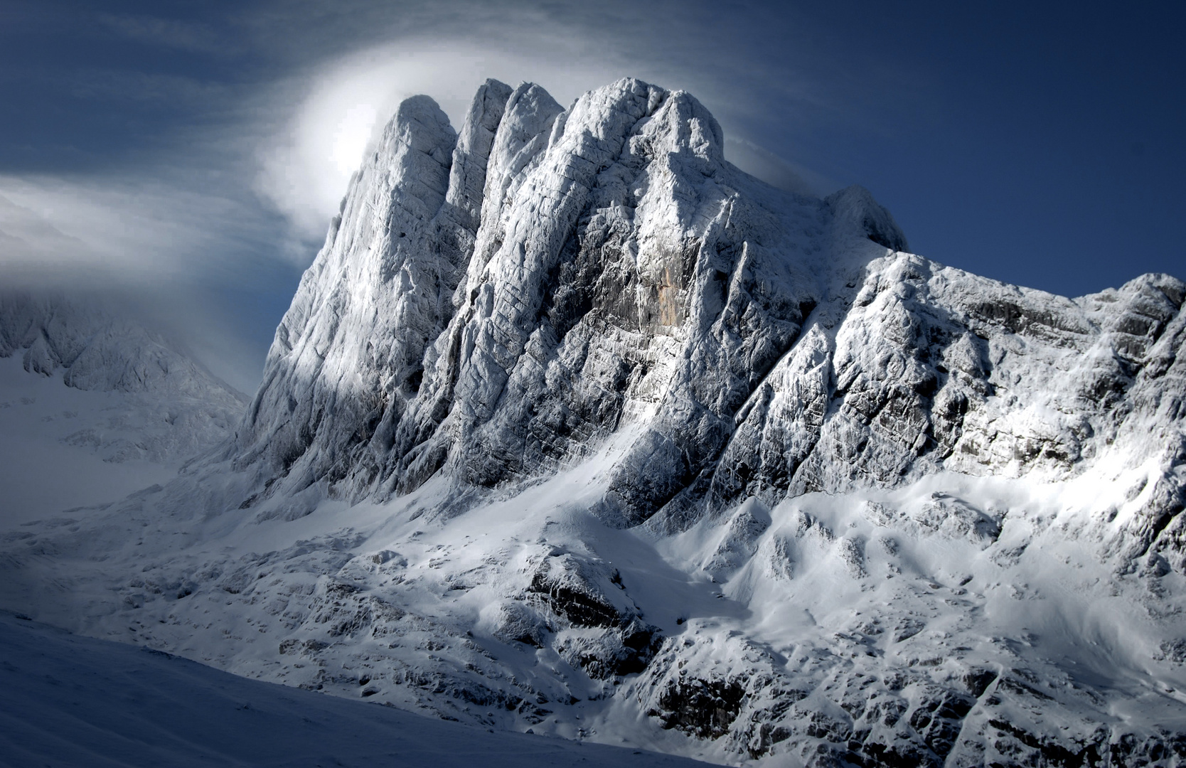 vom Schnee überrascht