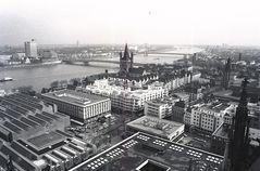 Vom Vierungsturm bei Tag, St.Martin + Deutzer Brücke (1986)