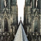 Vom Vierungsturm des Kölner Doms Richtung Domtürme fotogr.