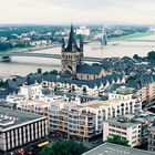 Vom Vierungsturm des Kölner Doms Richtung Martinsviertel mit Kirche Gross Sankt Martin