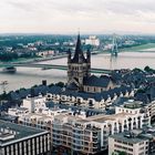 Vom Vierungsturm des Kölner Doms Richtung Martinsviertel mit Kirche Gross Sankt Martin.