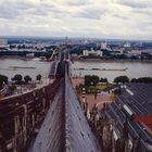 Vom Vierungsturm es Kölner Doms Richtung Hohenzollernbrücke