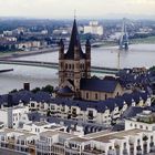 Vom Vierungsturm Richtung Kirche Groß St.Martin+Deutzer Brücke