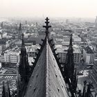 Vom Vierungsturm Richtung Rathaus fotografiert (1986)