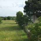 vom weiten Blick über Garten und Land