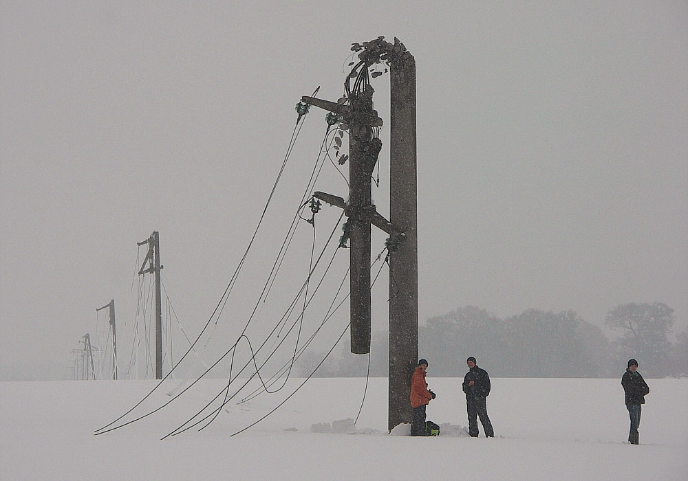 vom Winter überrascht