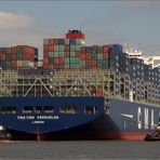 von achtern...."CMA CGM KERGUELEN"