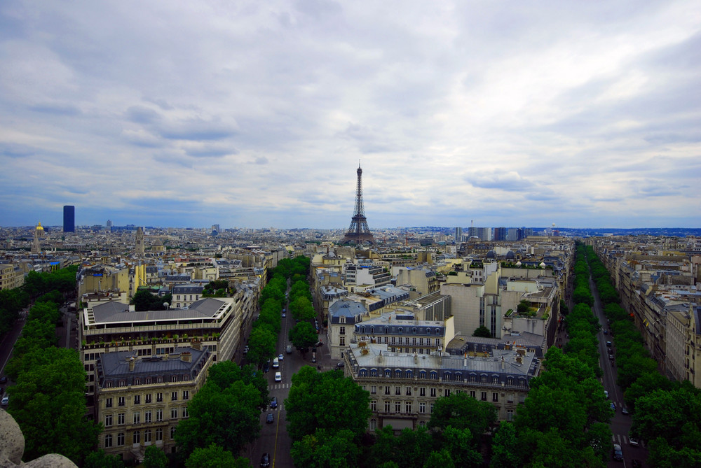 Von Arc de Triomphe richtung Eifelturm