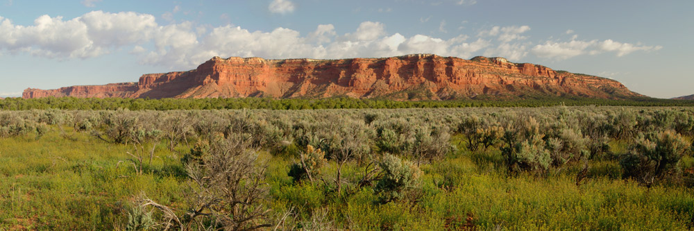 Von Arizona auf dem Weg zum Bryce Canyon, Utah grüsst mit rotem Sandstein.