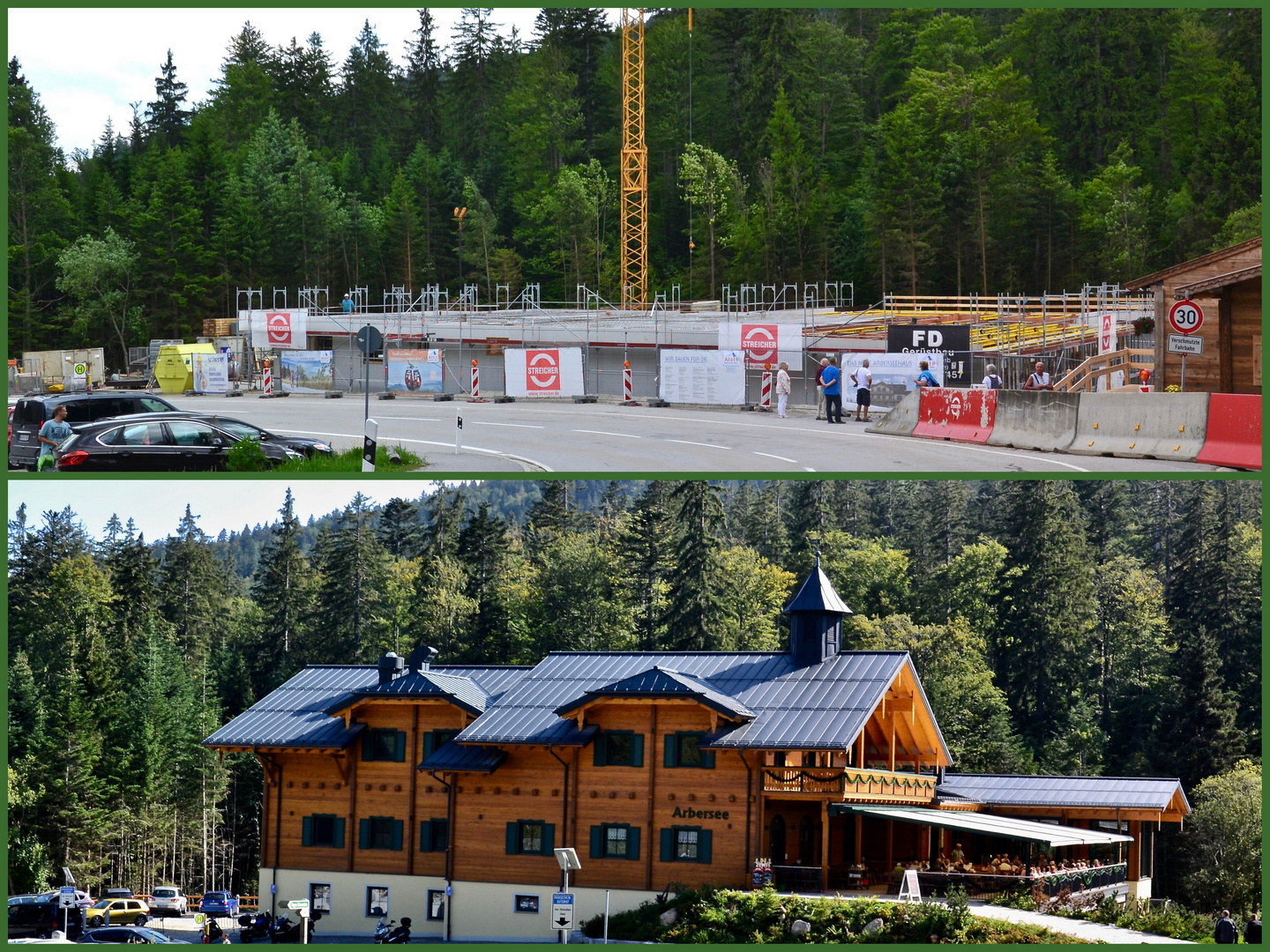 Von der Baustelle zum Fertigbau des neuen Arberseehauses