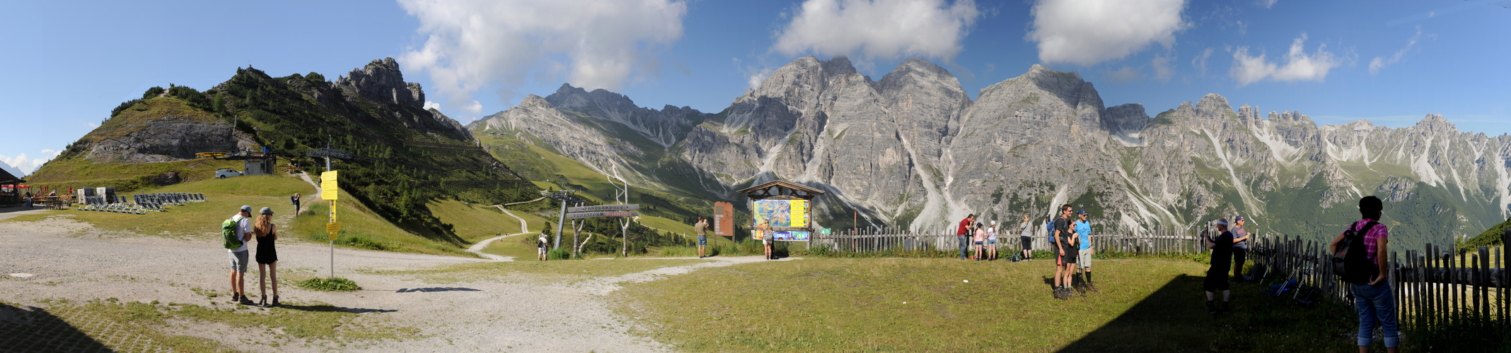 Von der Bergstation des Kreuzjoch aus