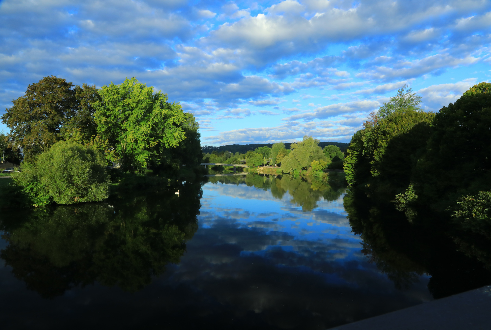 Von der Donaubrücke in Sigmaringen Richtung Laiz