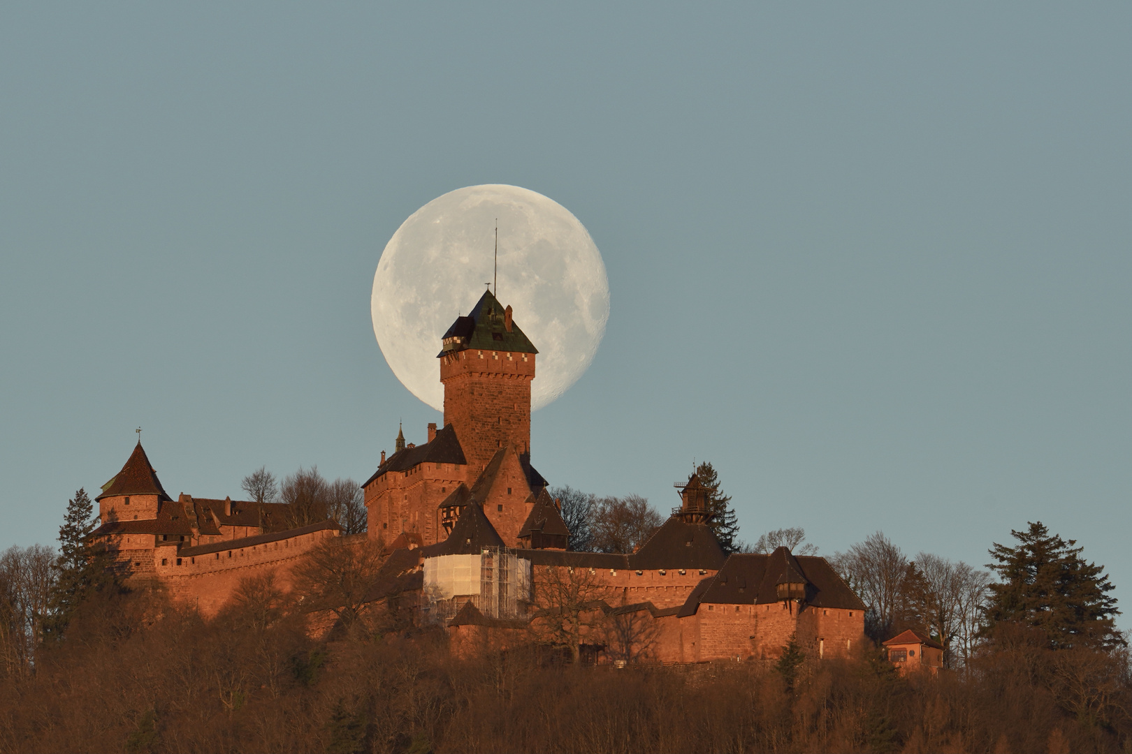 von der Morgensonne beschienen....